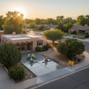 concrete driveway pueblo