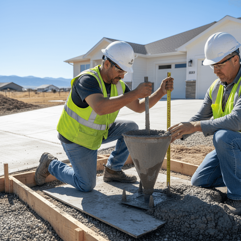 pouring concrete pueblo